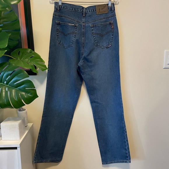 Vintage y2k HJNH Wrinkle straight leg high rise ribcage jeans blue size 31 - Picture 3 of 8